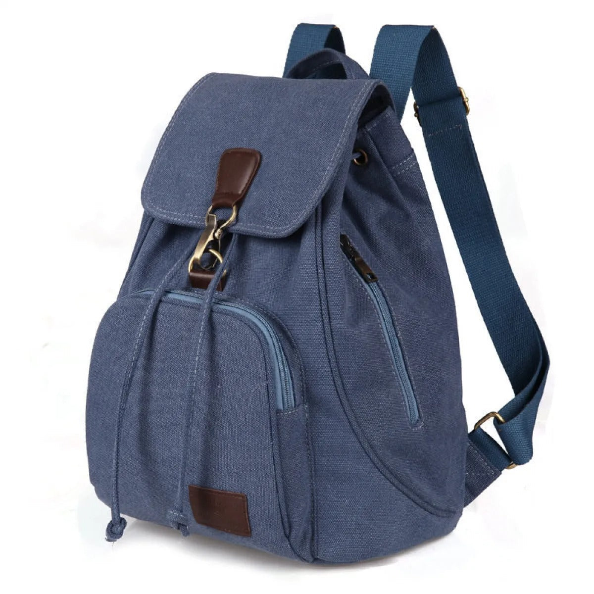 Mochila para mujer de lona resistente diseño vintage con bolsillos - Thérèse