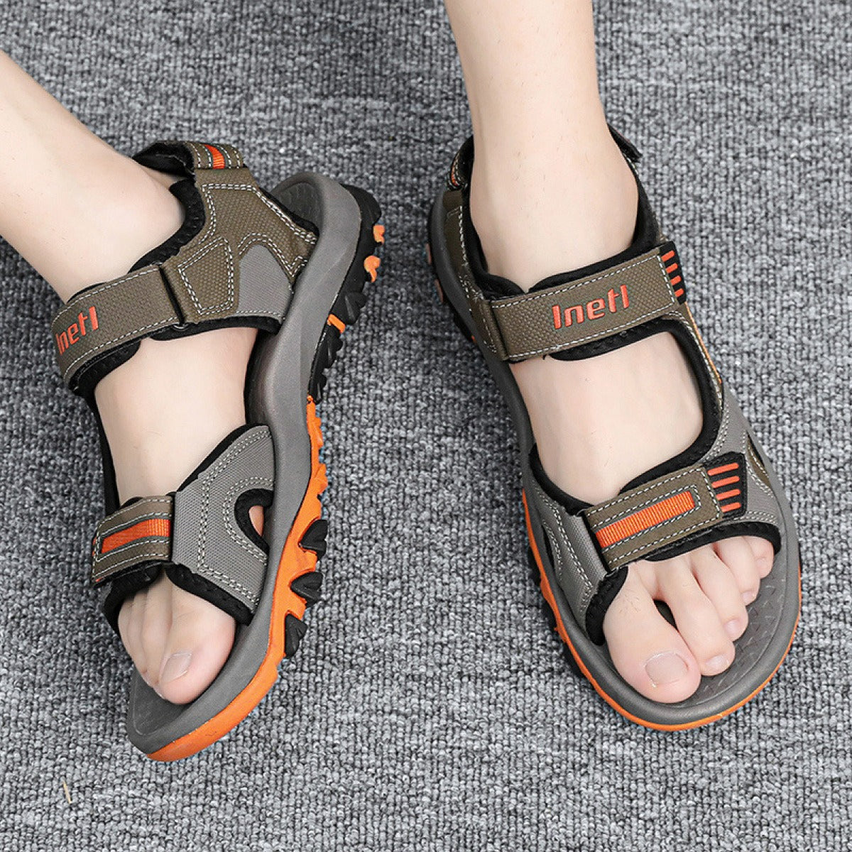 Sandalias trekking hombre ajustables antideslizantes - Iker