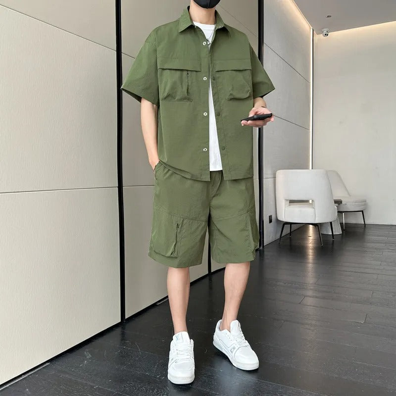 Conjunto verano para hombre bolsillos utilitarios estilo relajado - Kenji