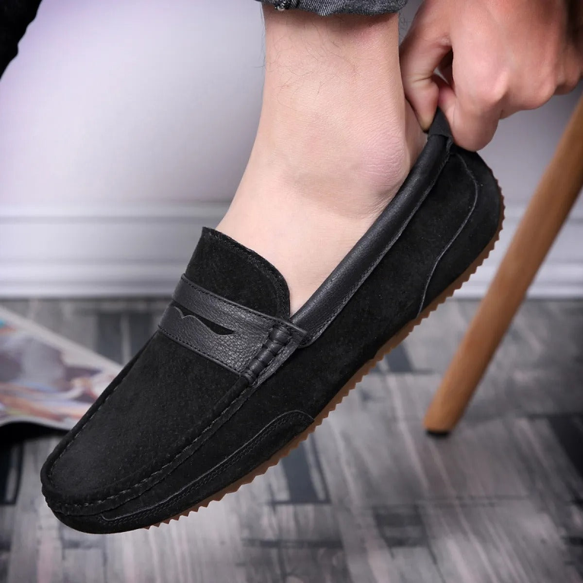 Mocasines casuales hombre ante suave estilo clásico - Thierry