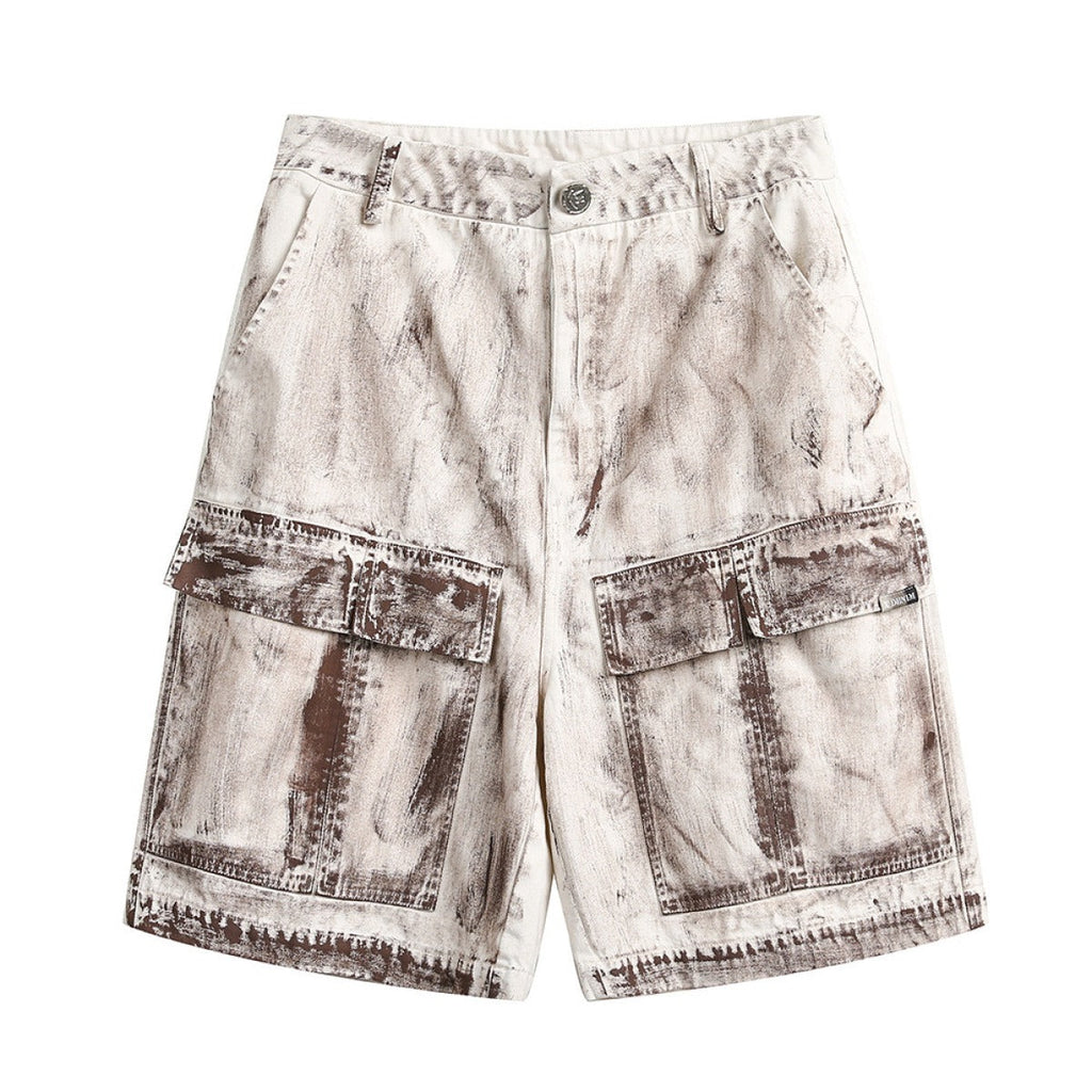 Pantalones cortos para hombre de algodón lavado estilo cargo - Marc