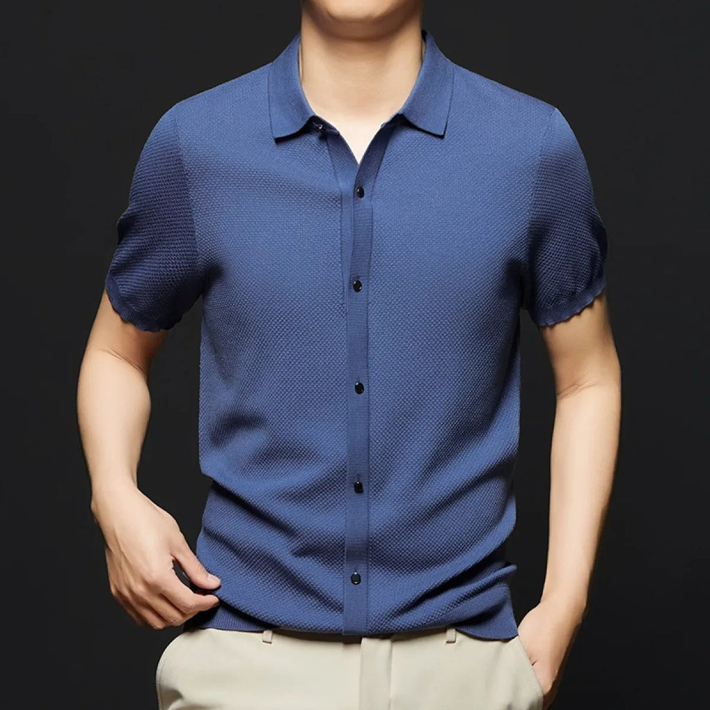 Camisa para hombre de punto fino de manga corta - Renzo