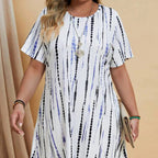 Vestido casual para mujer con estampado geométrico corte evasé - Annemarie