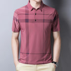 Polo de hombre en punto técnico con diseño a cuadros - André