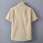 Camisa manga corta para hombre de algodón estilo utilitario - Bruno