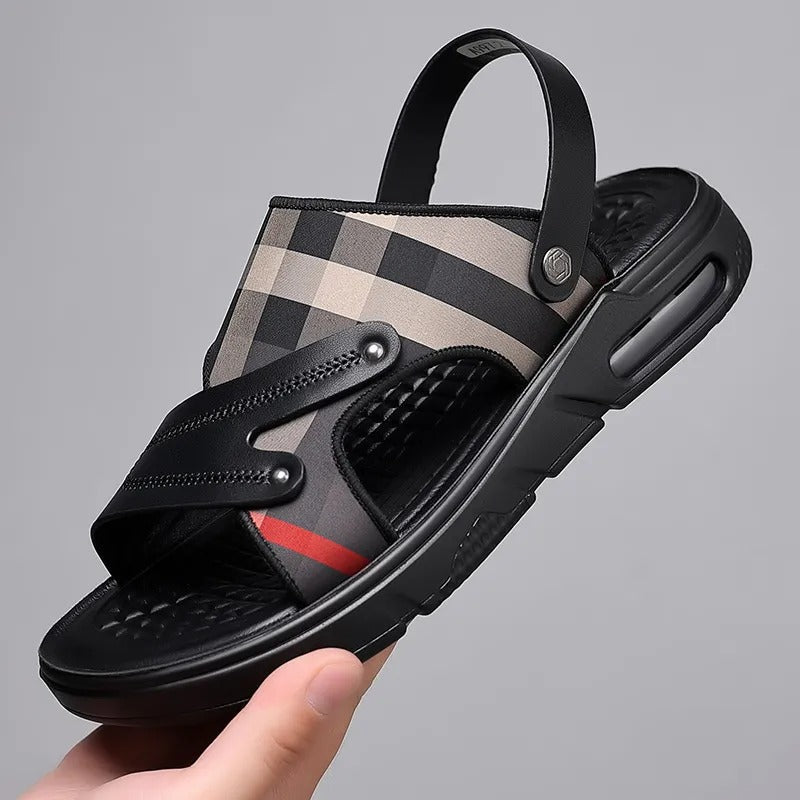 Sandalias para hombre de piel sintética diseño cruzado - Milan