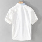 Camisa manga corta para hombre contraste patchwork - Elian