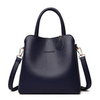 Bolso de hombro para mujer de piel sintética texturizada estilo estructurado - Fabienne