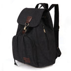 Mochila para mujer de lona resistente diseño vintage con bolsillos - Thérèse