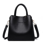 Bolso de hombro para mujer de piel sintética texturizada estilo estructurado - Fabienne