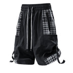 Pantalones cortos para hombre paneles a cuadros estilo cargo - Daan