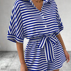 Mono corto camisero rayas horizontales - Brisa