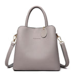 Bolso de hombro para mujer de piel sintética texturizada estilo estructurado - Fabienne