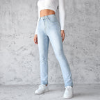 Pantalón vaquero para mujer denim elástico corte recto - Solveig