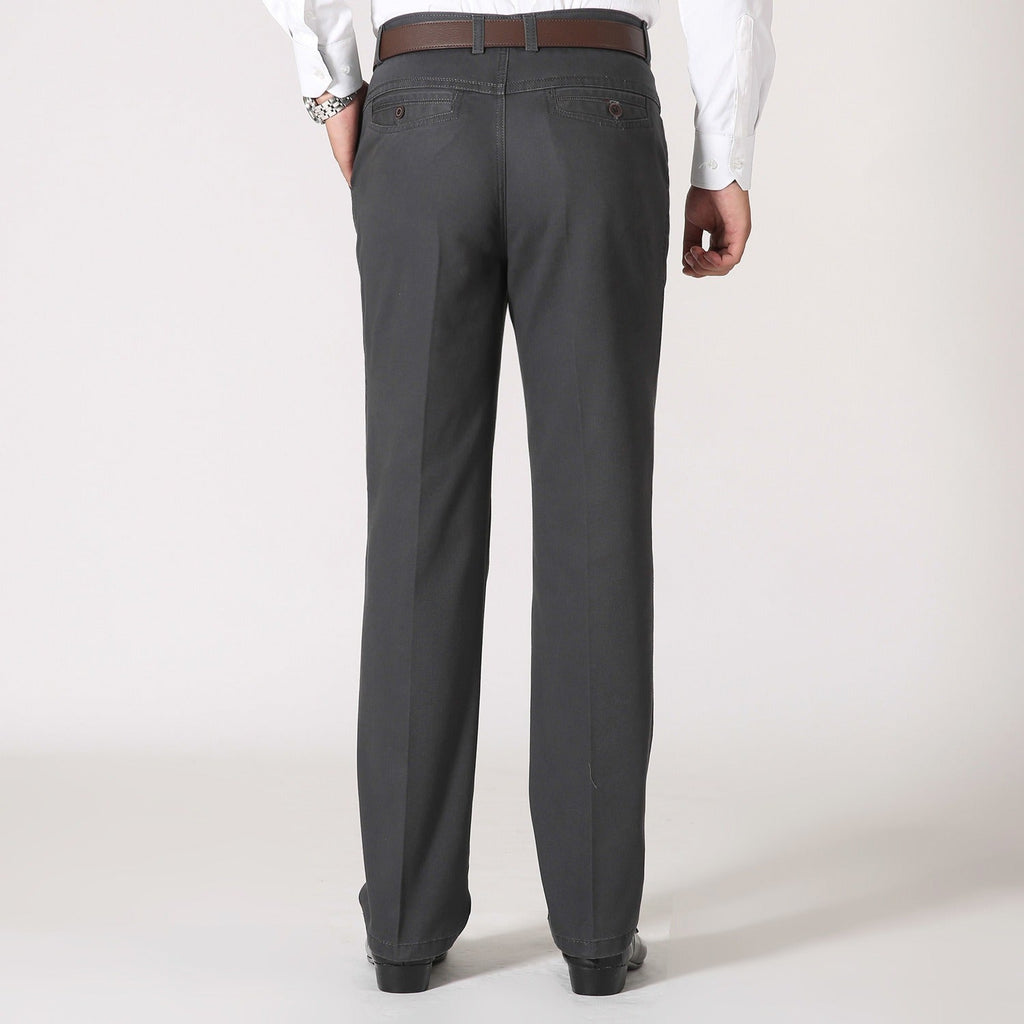 Pantalones de vestir para hombre de algodón corte recto - David