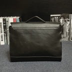 Maletín para hombre de piel sintética con hebillas estilo vintage - Adrien