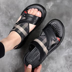 Sandalias para hombre de piel sintética diseño cruzado - Milan