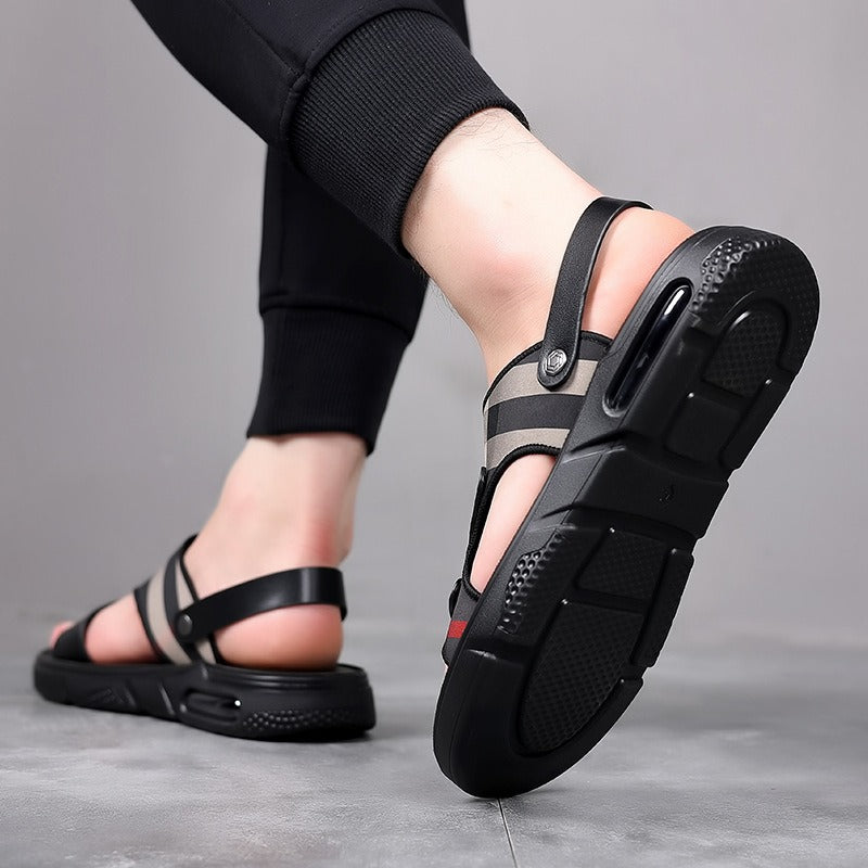 Sandalias para hombre de piel sintética diseño cruzado - Milan