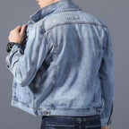 Chaqueta vaquera hombre clásica bolsillos frontales - Byron