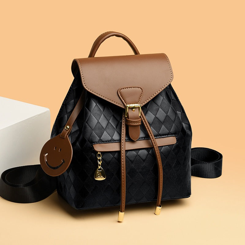 Mochila mujer piel sintética trenzada bicolor - Clarys
