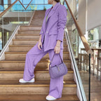 Conjunto pantalón mujer estilo blazer pernera ancha - Venecia