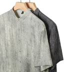 Camisa hombre lino transpirable cuello mao - Agustin
