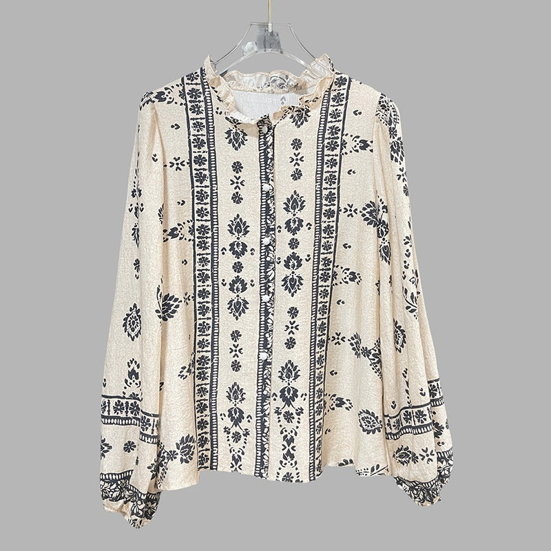 Blusa mujer algodón bordado estilo bohemio - Solène