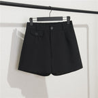 Shorts de mujer con cintura elástica y detalle de botones - Clara