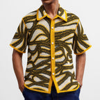 Camisa hombre crochet bordado estilo retro - Malik