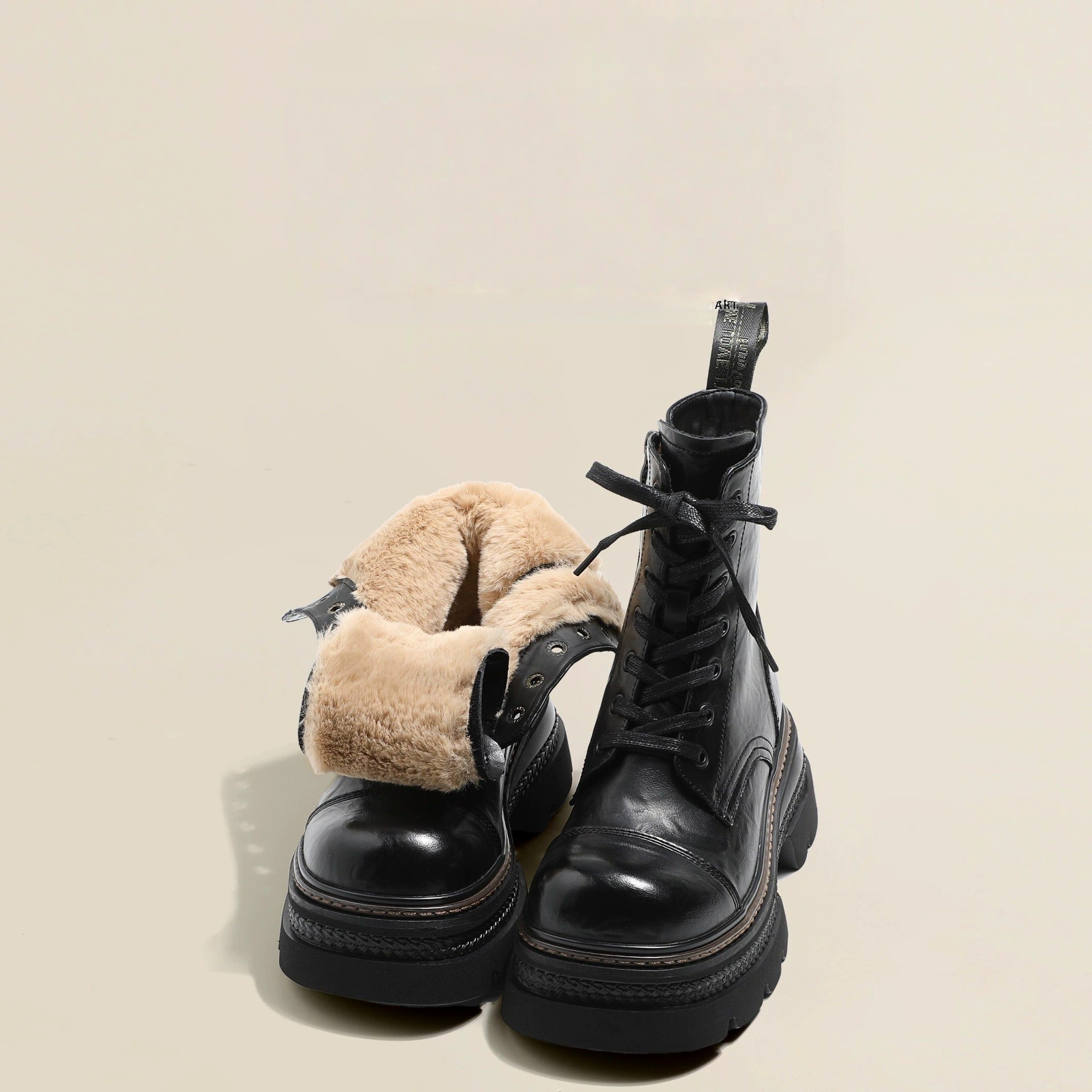 Botas eleantes para mujer de caña media con cordones - Vianey