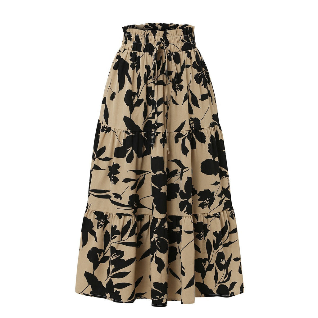 Falda midi para mujer de estampado floral diseño plisado - Camila