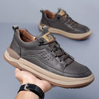 Zapatillas casuales para hombre de cuero sintético con cordones elásticos - Édgar