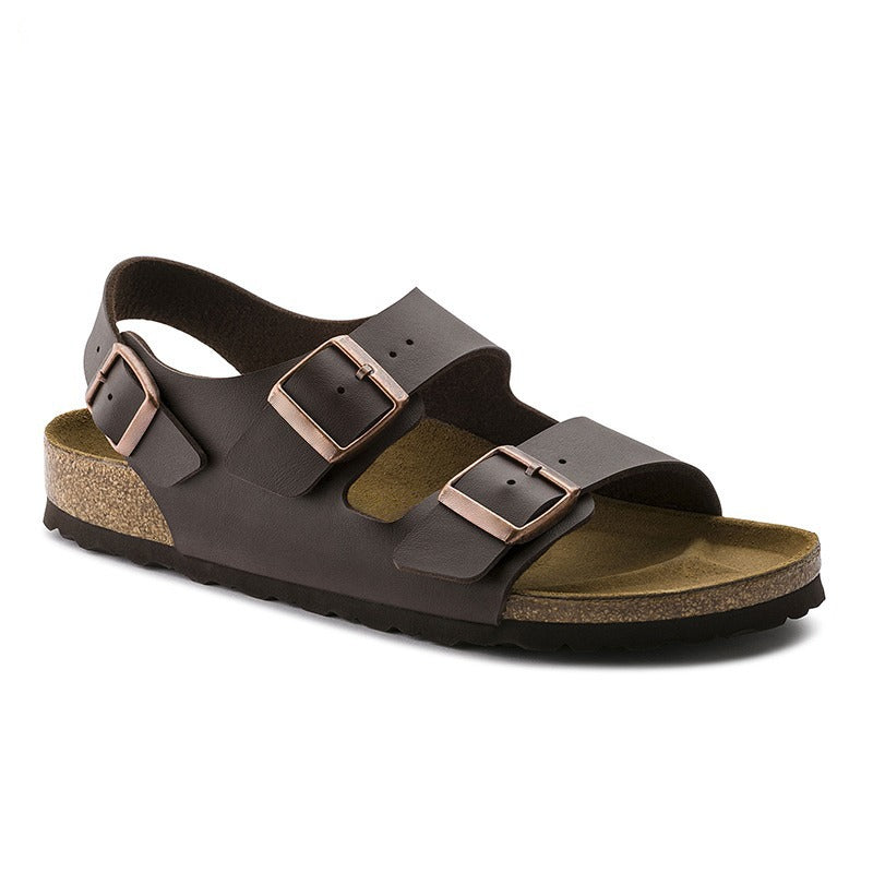 Sandalias ortopédicas hombre bio sintético hebillas triple confort - Renato