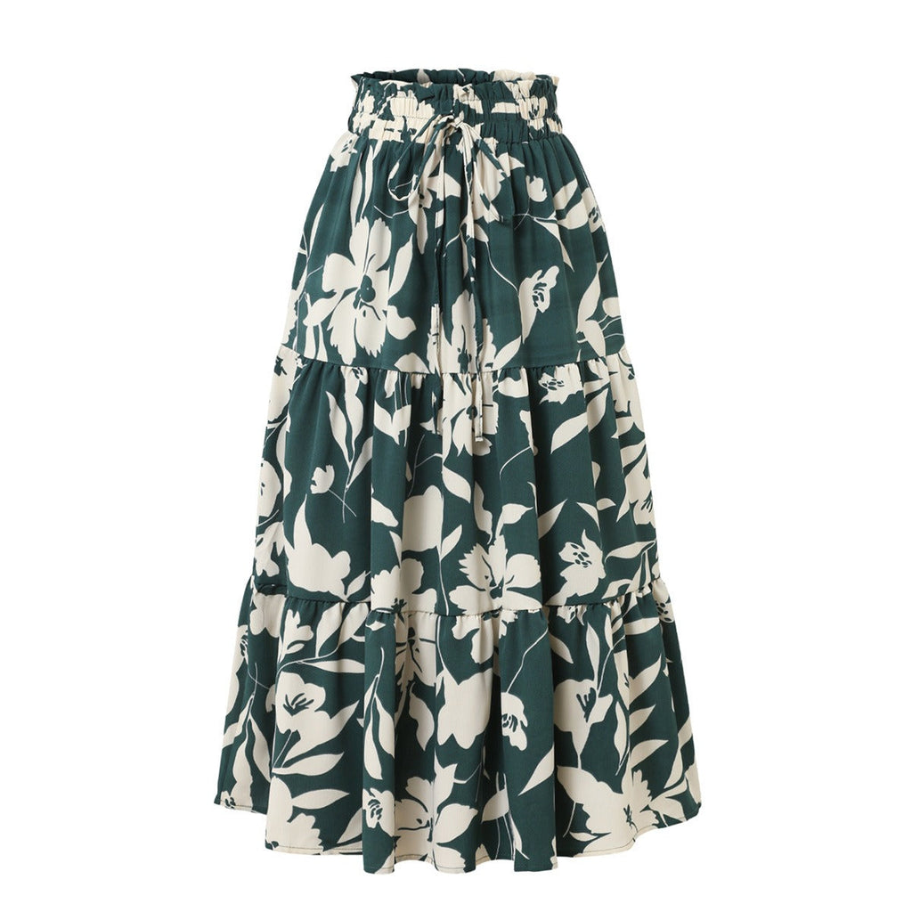Falda midi para mujer de estampado floral diseño plisado - Camila