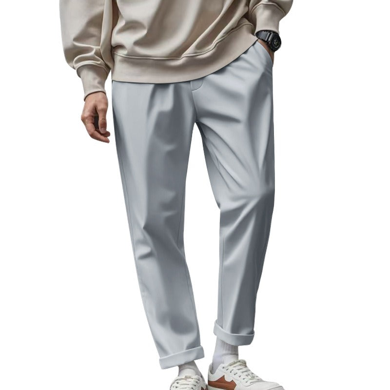 Pantalón hombre casual recto tela fluida - Sylvain