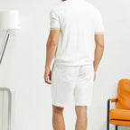 Polo para hombre de punto fino cremallera cuello estilo moderno - Marc