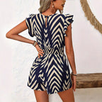 Mono corto mujer estampado cintura fruncida casual - Tiziana