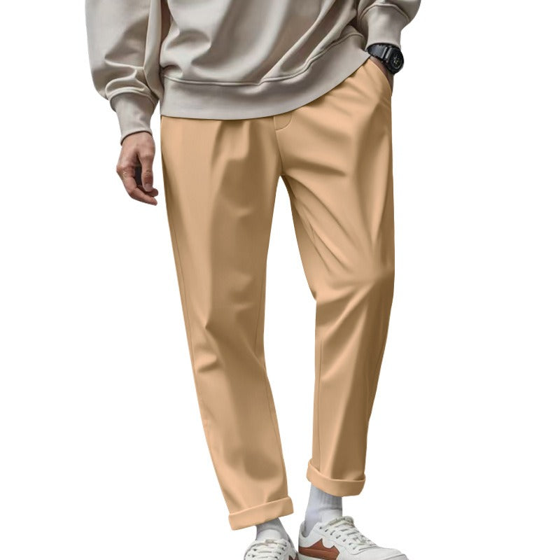 Pantalón hombre casual recto tela fluida - Sylvain