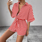 Mono corto camisero rayas horizontales - Brisa