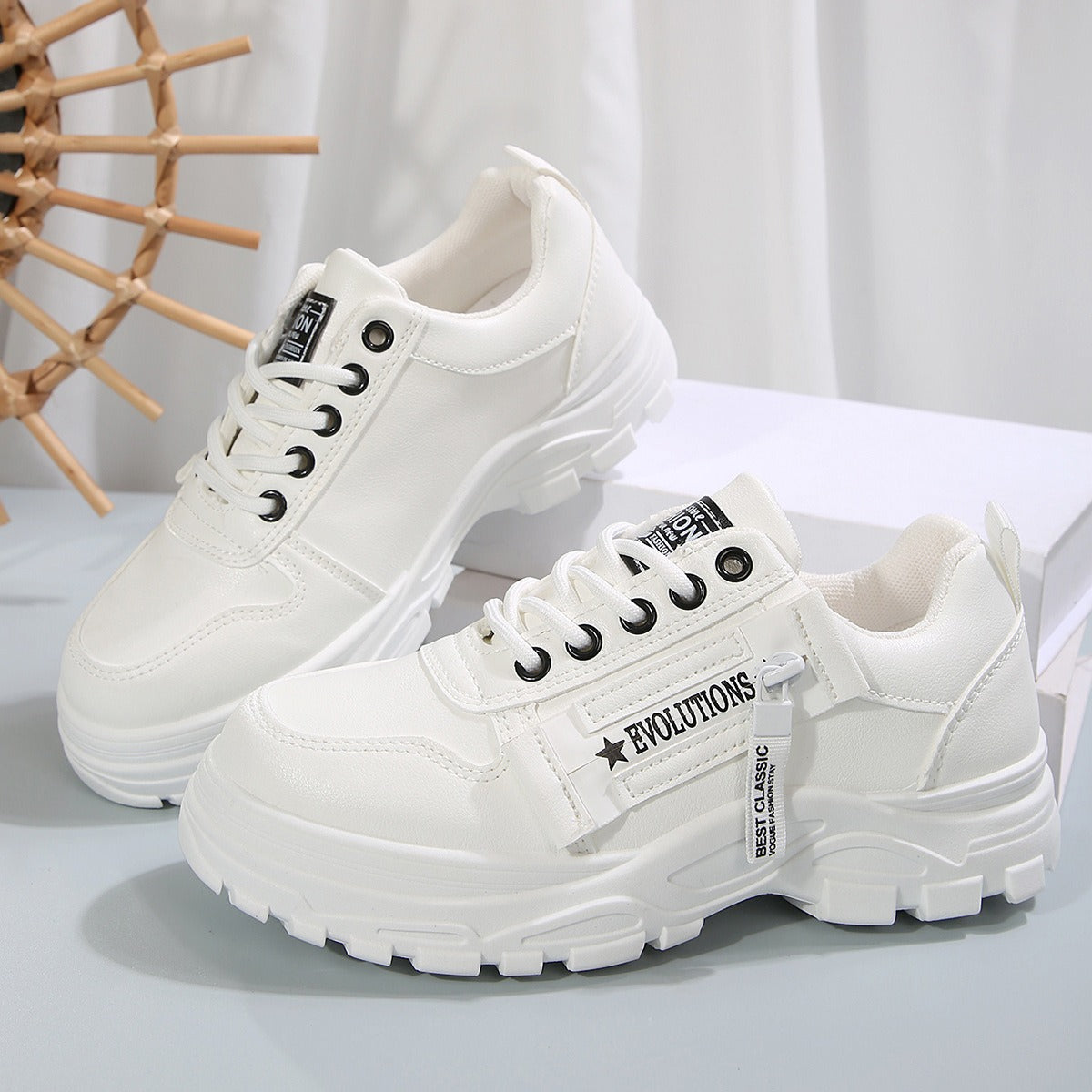 Zapatillas mujer piel sintética casual - Evelyne