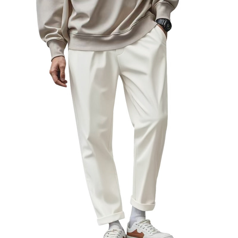Pantalón hombre casual recto tela fluida - Sylvain