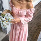 Vestido largo con escote cuadrado - Liora