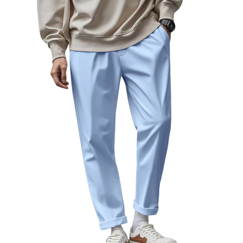 Pantalón hombre casual recto tela fluida - Sylvain