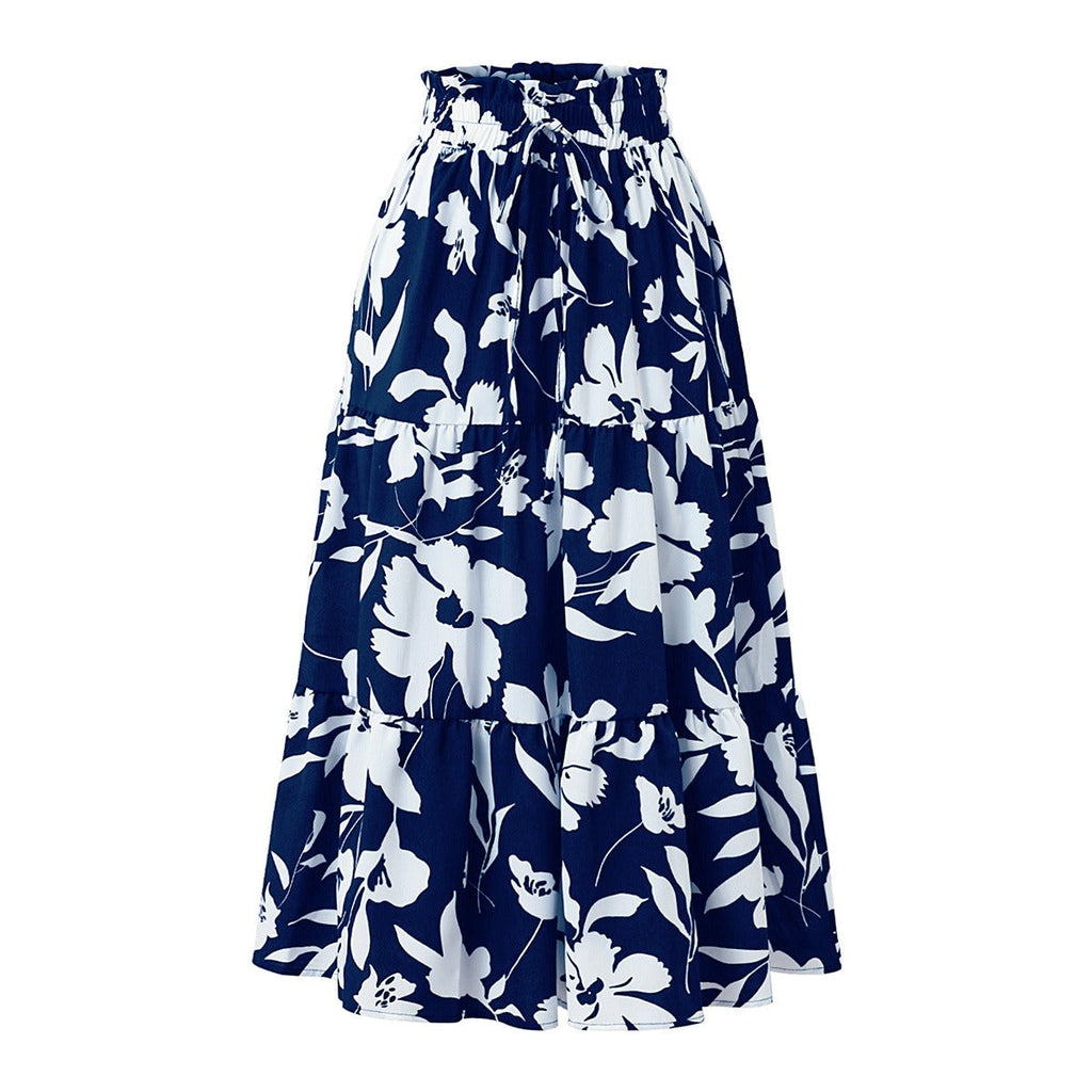 Falda midi para mujer de estampado floral diseño plisado - Camila
