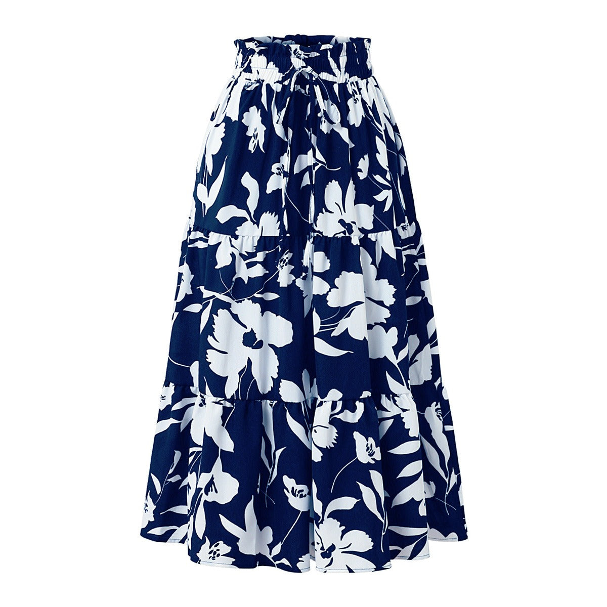 Falda midi para mujer de estampado floral diseño plisado - Camila