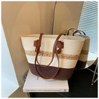 Bolso shopper para mujer tejido trenzado estilo veraniego - Loretta