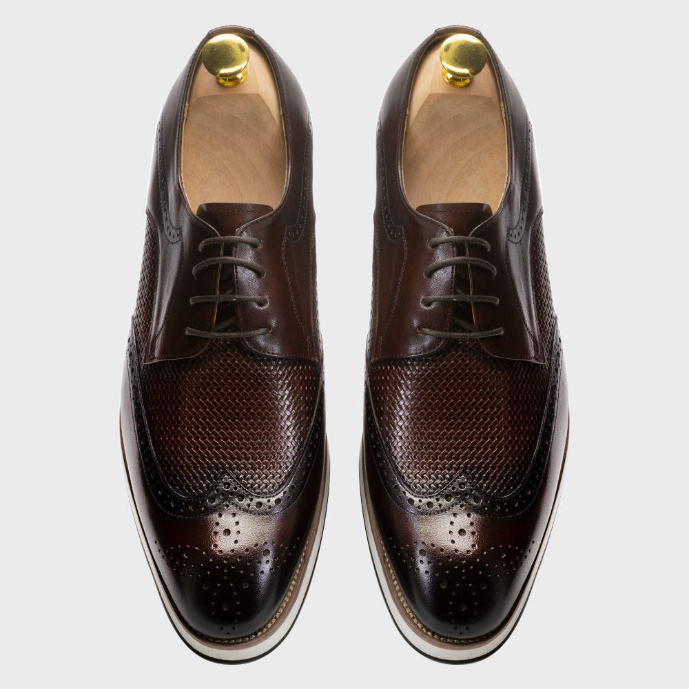 Zapatos derby hombre cuero calado estilo clásico - Humberto