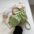 Bolso de mano para mujer efecto de piel fruncido estilo moderno - Amélie