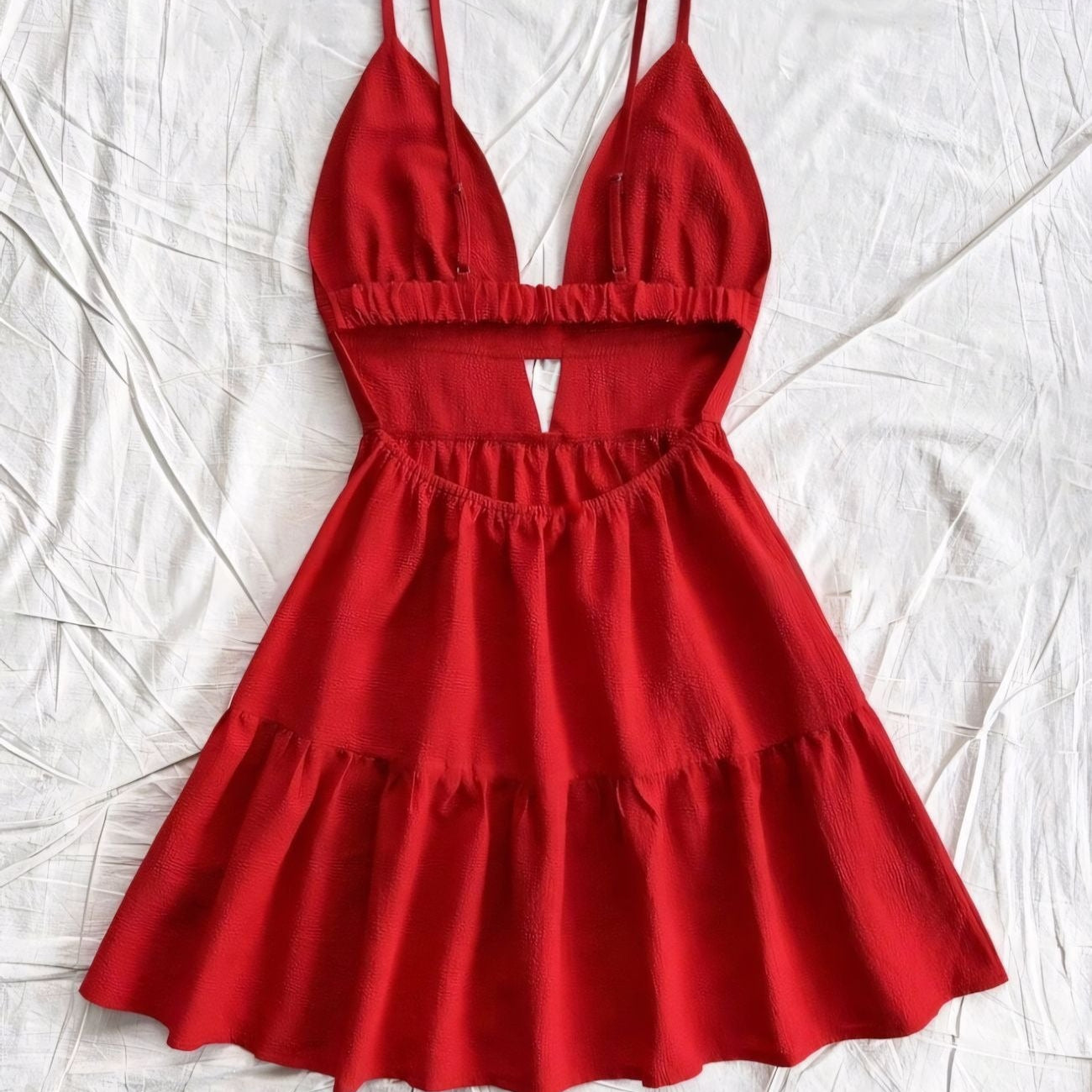 Vestido  corto mujer tirantes estilo animal print plisado - Enara