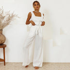 Conjunto de tirantes para mujer de lino estilo holgado - Martina